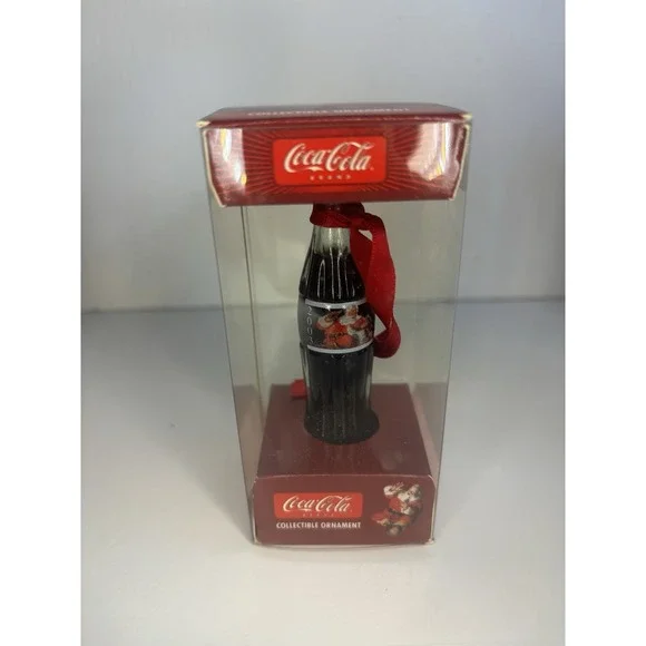 Vintage‎ European Style Coca Cola Bottle Glass Christmas Ornament - lot of 5 - Picture 5 of 12